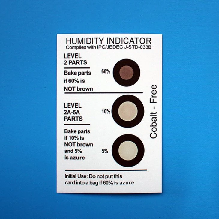 HIC Humidity Cards Chemical Reagents 1dot To 10dots