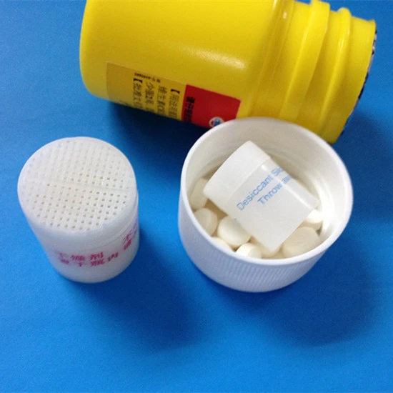 Columnar Desiccant In Nutrition Supplement Bottle