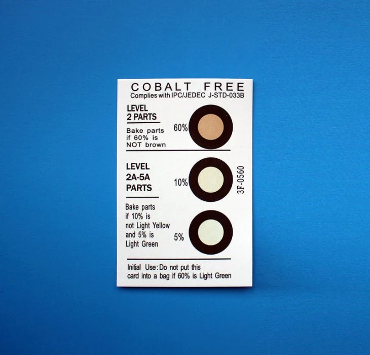 Various Dots Of Humidity Indicator Card