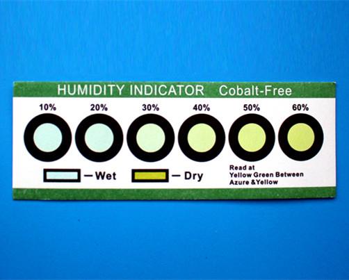 Various Dots Of Humidity Indicator Card